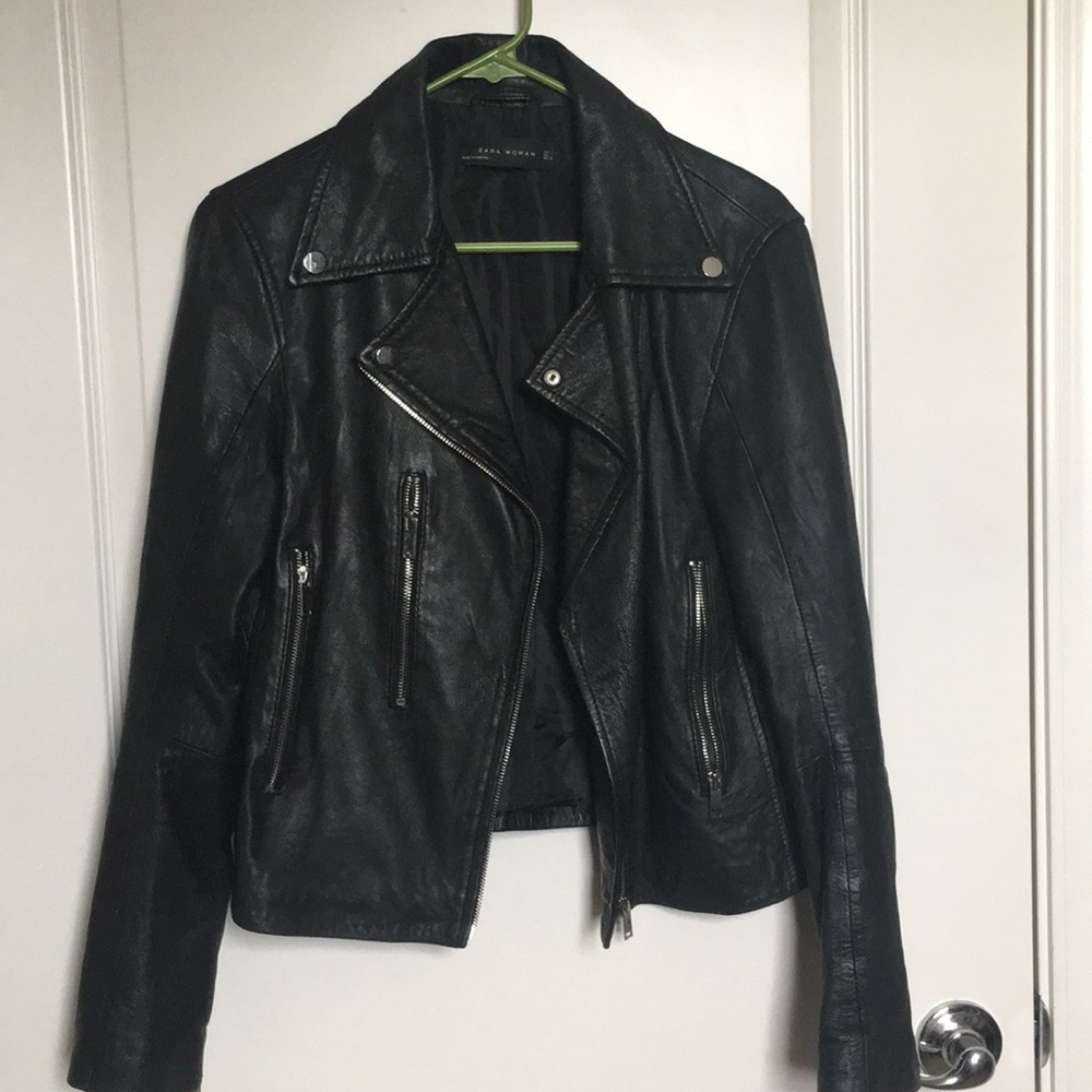 Zara Faux-leather jacket